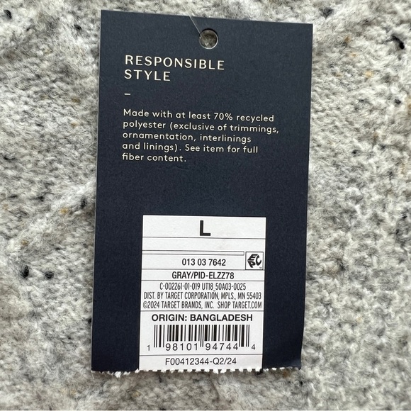 Universal Thread Heather Gray Cable Knit Sweater - Picture 2 of 9